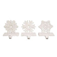 Transpac White Snowflake Stocking Holder 4.72 in., Pack of 12