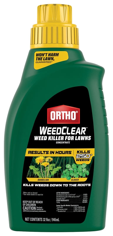 Ortho WeedClear 0204710 Concentrated Lawn Weed Killer, Liquid, 32 oz Bottle