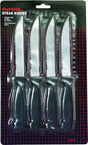 Chef Craft 20979 Steak Knife Set, 4-1/2 in L Blade, Stainless Steel Blade, ABS Handle