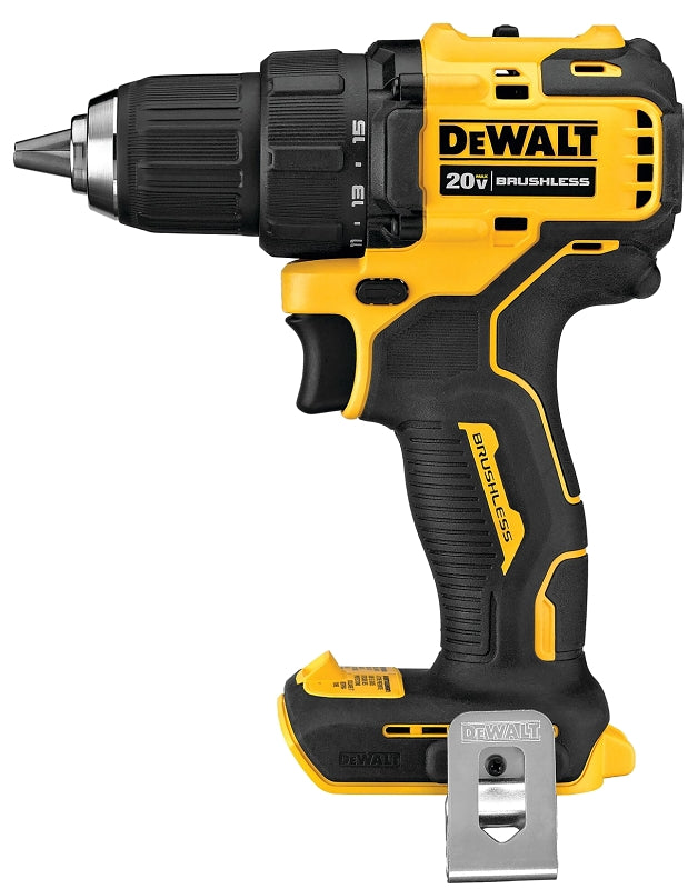 DeWALT ATOMIC DCD708B Cordless Drill/Driver, Tool Only, 20 V, 1/2 in Chuck, Ratcheting Chuck