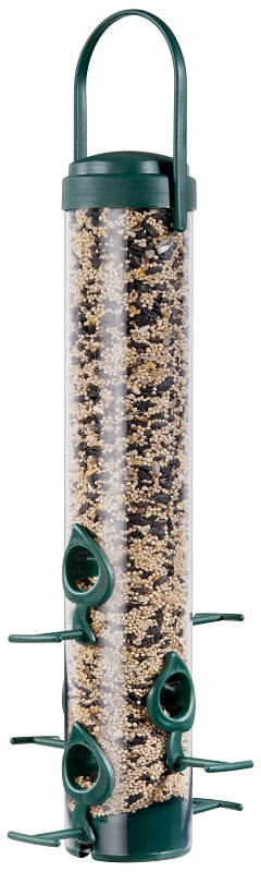 Perky-Pet 480-12 Wild Bird Feeder, 1.6 lb, Plastic, Clear, Hanger Mounting