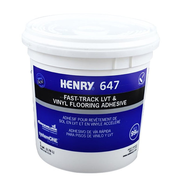 Henry 647 PlumPro 32080 Floor Adhesive, Paste, Mild, Purple, 1 gal Pail, Pack of 4