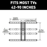 Sanus LLF225 Full-Motion TV-Mount, Steel, Black, Wall, For: 42 to 90 in, Up to 120 lb TVs