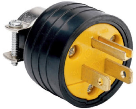 Legrand 111GMCCC10 Electrical Residential Plug, 2 -Pole, 15 A, 125 V, NEMA: NEMA 5-15P, Black