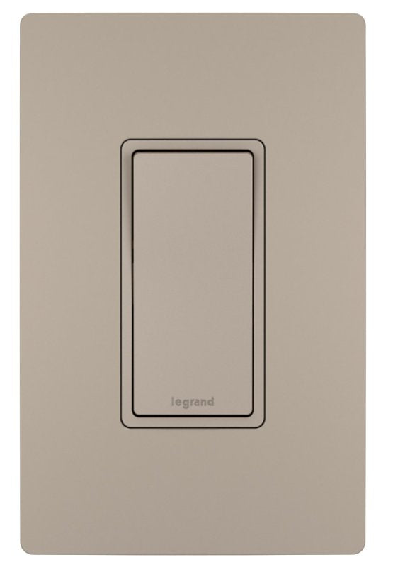 Pass & Seymour radiant TM874NICC6 Decorator Paddle Switch, 15 A, 120/277 VAC, Back Wire, Push Wire, Side Wire Terminal