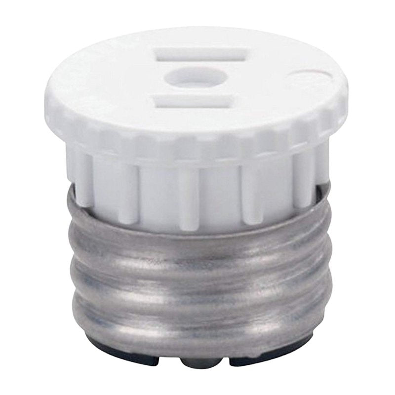 Pass & Seymour 125BPCC5 Lamp Holder Adapter, 600 W, White
