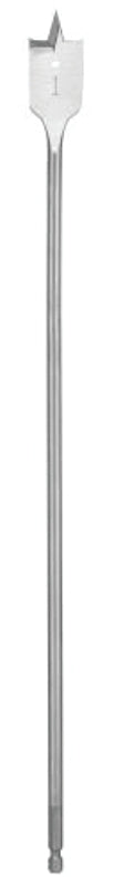 Milwaukee 48-27-1001 Boring Bit, 1 in Dia, 6 in OAL, Flat Flute, 1/4 in Dia Shank, Hex Shank