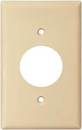 Eaton Wiring Devices 5131V-BOX Single Receptacle Wallplate, 4-1/2 in L, 2-3/4 in W, 1 -Gang, Nylon, Ivory, Pack of 15
