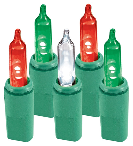 Hometown Holidays 2337-RGC/U15E326L Light Set, 4.8 (0.04 amps) W, 70-Lamp, LED Lamp, Clear/Green/Red Lamp