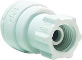 John Guest PP3208U7WP Tube Adapter, 1/4 in x 7/16-24 in, UNS Thread, Polypropylene, 150 psi Pressure