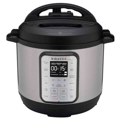 Instant Duo Plus Stainless Steel Pressure Cooker 6 qt Black/Silver