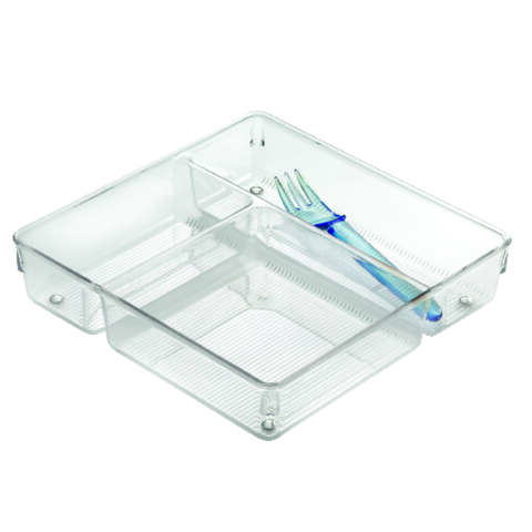 iDesign Linus 2 in. H X 9 in. W X 9 in. D Plastic Drawer Organizer