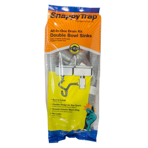 Snappy Trap 1-1/2 in. D PVC Double Sink Drain Kit