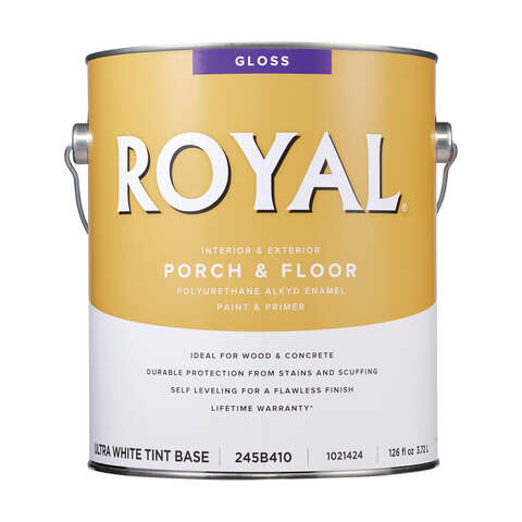 Royal Gloss Ultra White Base Porch & Floor Alkyd Enamel 1 gal, Pack of 4