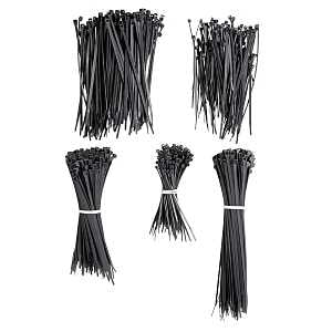 Gardner Bender 71111 Cable Tie, Nylon, Black, 8 in L, 500/PK