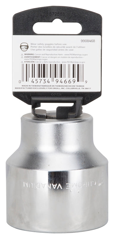 Vulcan MT-SS6064 Drive Socket, 2 in Socket, 3/4 in Drive, 12-Point, Chrome Vanadium Steel, Chrome