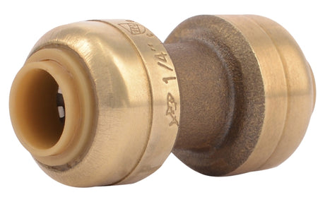 SharkBite U004LFA Tube Coupling, 1/4 in, Brass, 200 psi Pressure