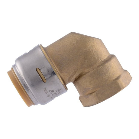 SharkBite UR314A Adapter Elbow, 3/4 in, 90 deg Angle, Brass, 200 psi Pressure