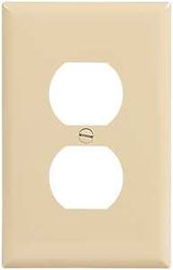 Eaton PJ8V-10-L Wallplate, 1-Gang, Polycarbonate, Ivory