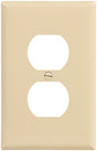 Eaton PJ8V-10-L Wallplate, 1-Gang, Polycarbonate, Ivory