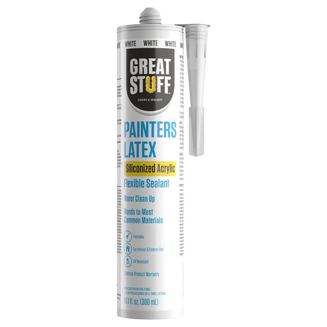 Great Stuff 99PAIT3010 Painter's Caulk, White, 180 deg F, 10.1 fl-oz, Cartridge