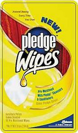 Pledge 72807 Furniture Wipe, White, Liquid, Lemon, Pleasant, Pack of 12