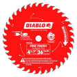 Diablo D0436X Circular Saw Blade, 4-1/2 in Dia, 3/8 in Arbor, 36-Teeth, Carbide Cutting Edge