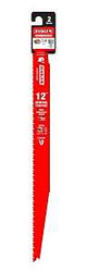 Diablo DS1214BGP2 Series Reciprocating Saw Blade, Applicable Materials: Metal, Plastic, Wood, 12 in L, 8/14 TPI, 2/PK