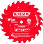 Diablo D0424X Saw Blade, 4-1/2 in Dia, 3/8 in Arbor, 24-Teeth, Applicable Materials: Wood