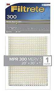 FILTER AIR DUST&LINT 20X30X1IN, Pack of 4