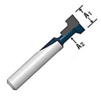 Bosch 85608MC Router Bit, 1-1/2 in OAL, 1/4 in Dia Shank, Carbide/Steel