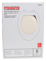 ProSource T-19WM-B-3L Toilet Seat, Elongated, MDF Molded Fiberboard, Bone, Plastic Hinge