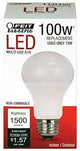 Feit Electric A1600/827/10KLED LED Lamp, General Purpose, 1500 Lumens, 15 W, A19 Lamp, 100 W Equivalent, E26 Lamp Base
