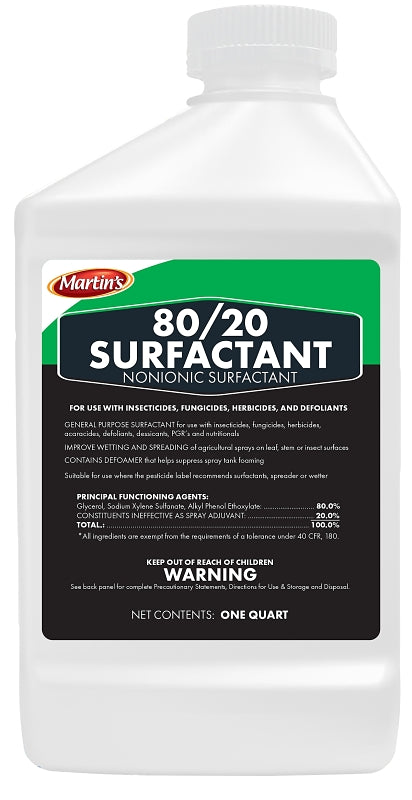 Martin's 82210019 80/20 Non-Ionic Surfactant, Liquid, Spray Application, 1 qt Bottle