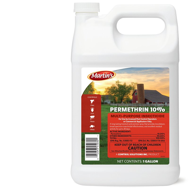 Martin's 82994503 Multi-Purpose Insecticide, Liquid, Light Yellow/Orange, Slight, 1 gal, Pack of 4