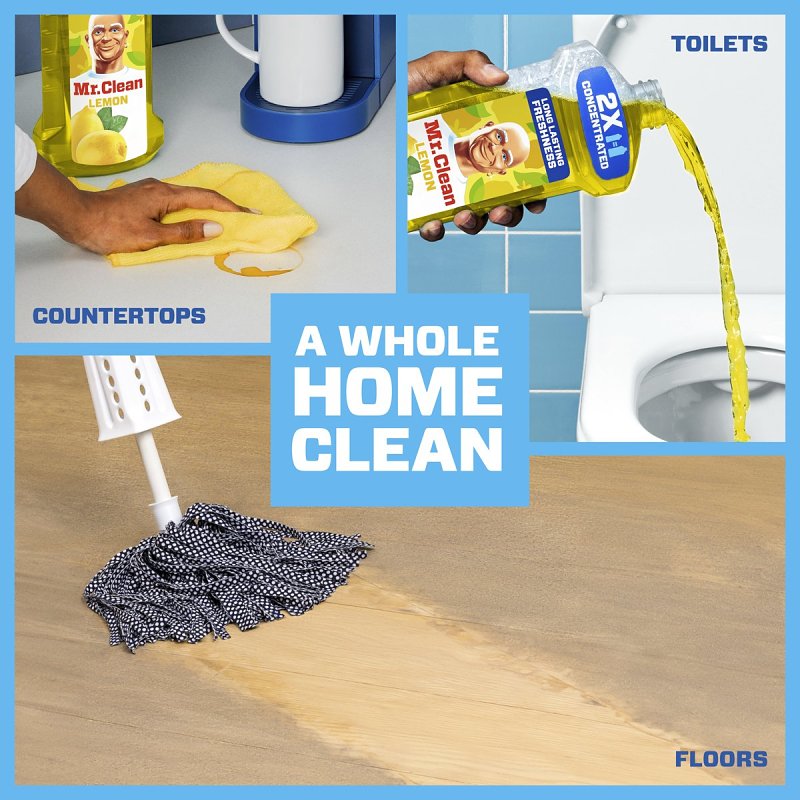 Mr Clean 80375757 All-Purpose Cleaner, 41 oz Bottle, Liquid, Lemon