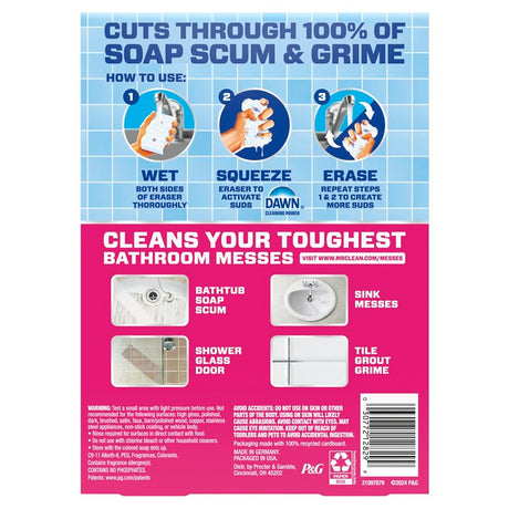 Mr Clean Magic Eraser Ultra Bath Series 030772128299 Multi-Purpose Cleaner, Sponge, Lavender
