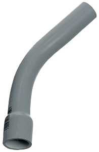 Carlon UA7ADB-CTN Elbow, 1/2 in Trade Size, 45 deg Angle, SCH 80 Schedule Rating, PVC, Bell End, Gray