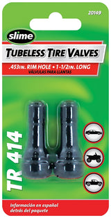 Slime 20149 Tubeless Tire Valve, Rubber, 2/PK, Pack of 6