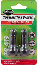 Slime 2080-A Tubeless Tire Valve, Rubber, 2 PK, For: TR413 Tires, Pack of 6