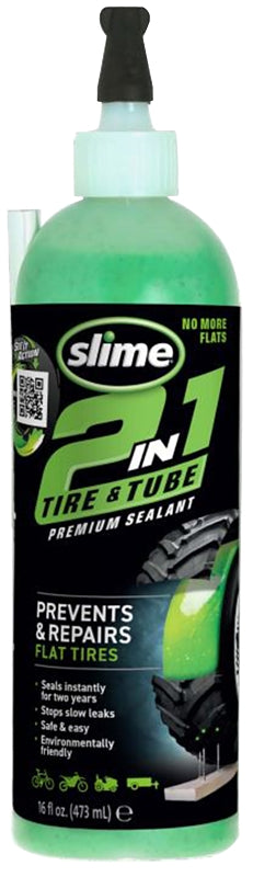 Slime 10193 Tire and Tube Sealant, 16 oz Bottle, Liquid, Odorless, Characteristic