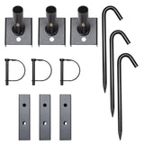 Moultrie MFA-15008 Feeder Feet, Metal, Black, For: 1-1/4 in Round and 1-1/2 in Square Legs
