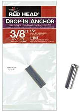 Red Head 50125 Drop-In Anchor, Steel, Zinc, Pack of 15