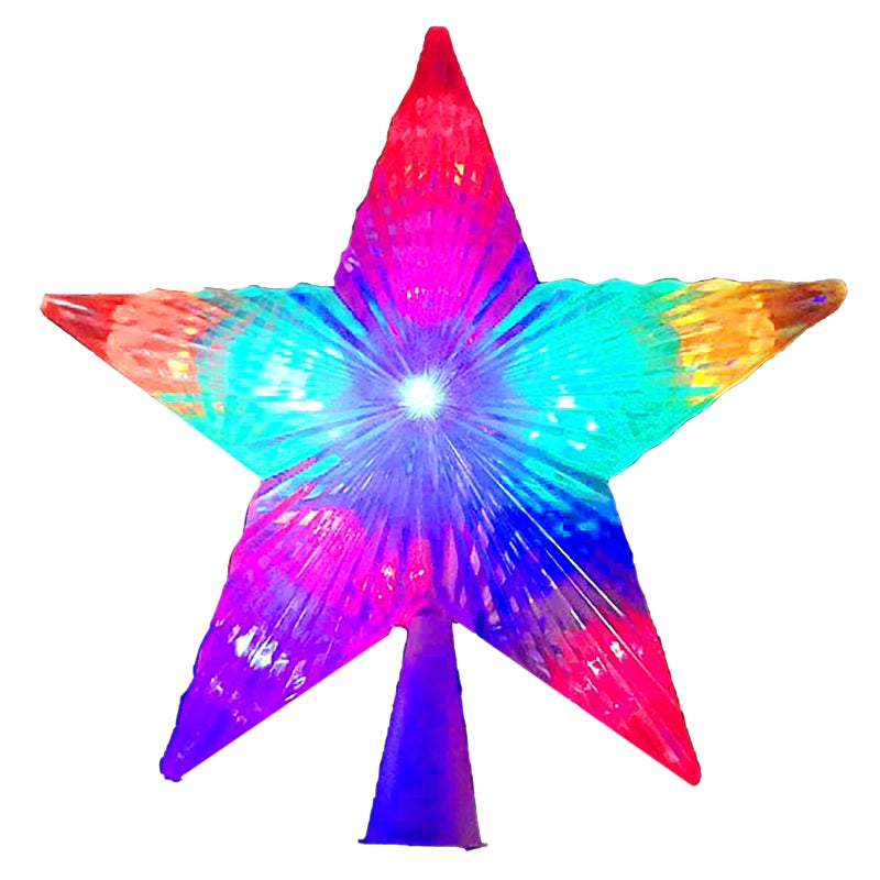 J Hofert 1986 Star Tree Topper, LED, Multi-Color, 9 in, Pack of 12