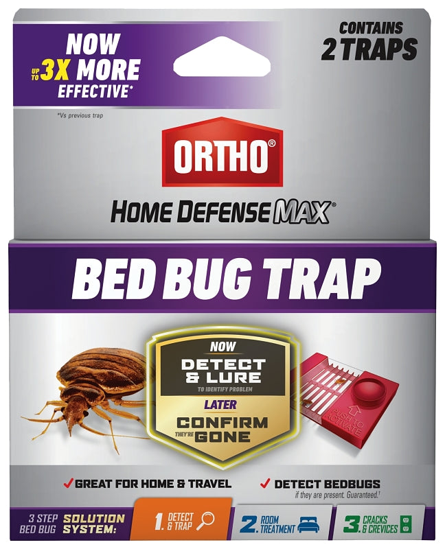 Ortho 465705 Bed Bug Trap, Liquid, Characteristic, Black/Dark Brown, 2/PK