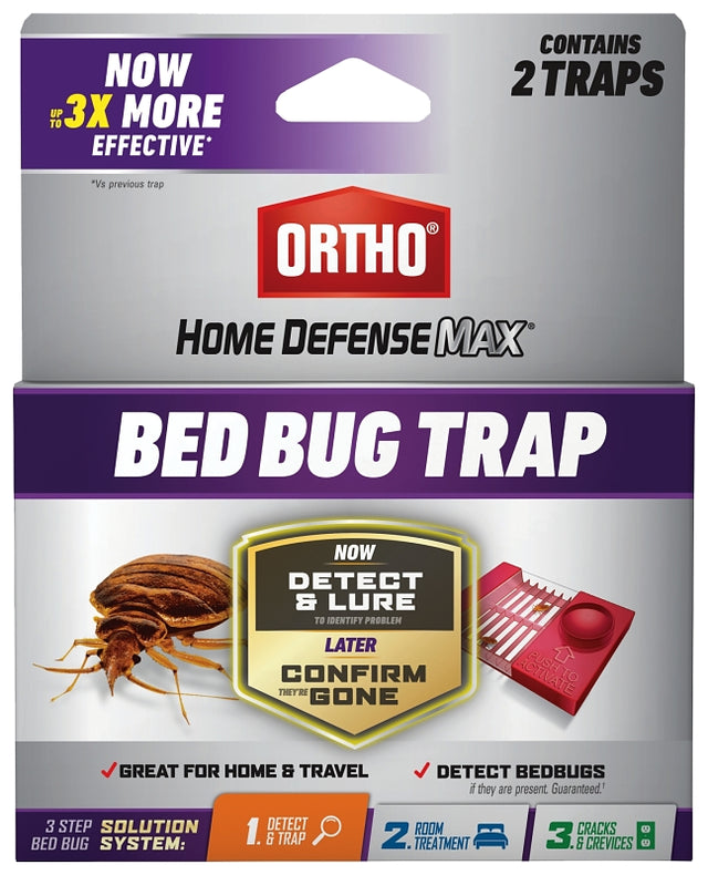 Ortho 465705 Bed Bug Trap, Liquid, Characteristic, Black/Dark Brown, 2/PK