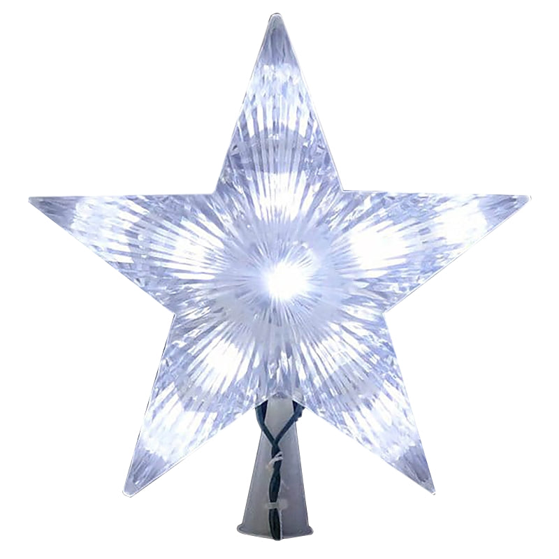 J Hofert 1986-02 Star Tree Topper, LED, Clear, 9 in, Pack of 12