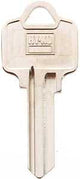 Hy-Ko 11010AR1 Key Blank, Brass, Nickel, For: American Cabinet, House Locks and Padlocks, Pack of 10