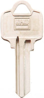 Hy-Ko 11010AR1 Key Blank, Brass, Nickel, For: American Cabinet, House Locks and Padlocks, Pack of 10