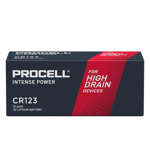 Procell High Power Lithium CR123 3 V 1.55 mAh Primary Battery CR123 12 pk